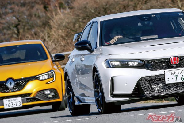 ホンダ シビックタイプRが強敵と対決!!　究極の走りが味わえるCセグホットハッチは!?