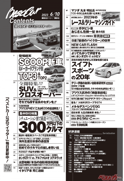 ベストカー6月10日号 目次