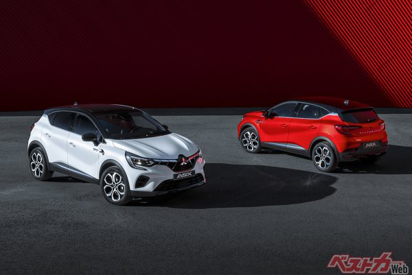 ルノーからのOEMモデルとなるコンパクトSUVのASX。欧州市場専売モデルとなる