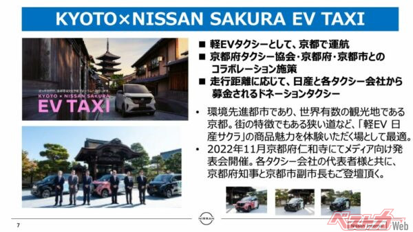 京都府タクシー協会×京都府×京都市のコラボで「SAKURA EV TAXI」を走らせて好評を得た！